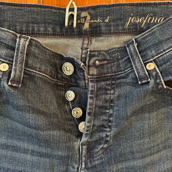 7 For All Mankind Josephina Skinny Boyfriend Jeans - Size 25 - Picture 3 of 6